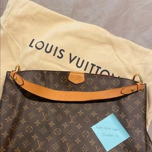 EUC Louis Vuitton Graceful MM Monogram canvas with Peony interior